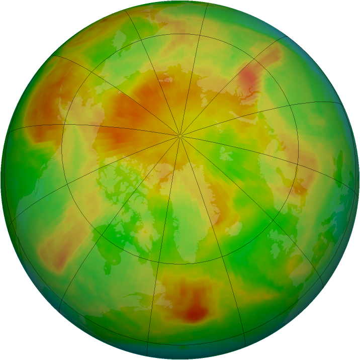 Arctic ozone map for 21 May 2001